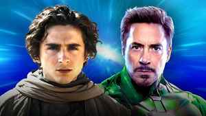 Timothee Chalamet as Paul Atreides, Robert Downey Jr as Doctor Doom.