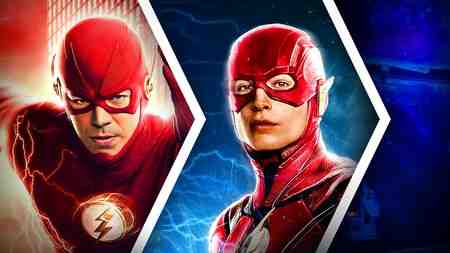 The Flash Grant Gustin and Ezra Miller costumes