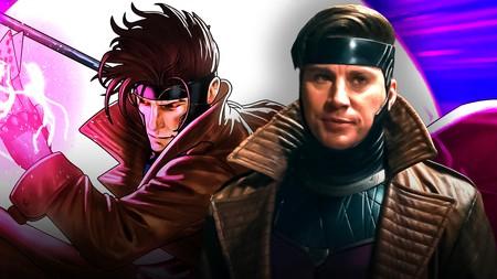 Channing Tatum's Gambit next to the one from Marvel Comics.