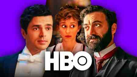 The Gilded Age HBO Russell Family main characters; HBO logo