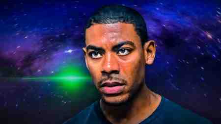 Aaron Pierre, space background