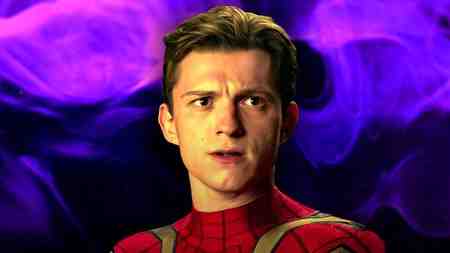 Tom Holland as Spider-Man.