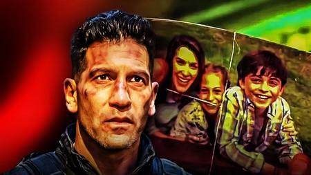 Jon Bernthal as Frank Castle, wife and kids
