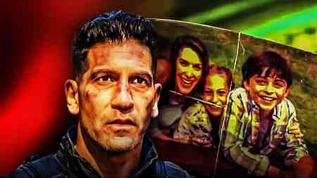 Jon Bernthal as Frank Castle, wife and kids
