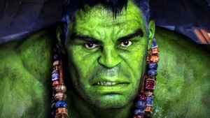 Hulk close-up face in live-action Marvel Studios movie