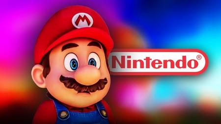 Mario from Super Mario Bros. Movie and Nintendo logo