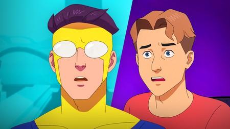Invincible Mark Grayson in yellow suit, William in TV show