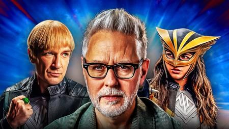 James Gunn alongside Guy Gardner and Hawkgirl.