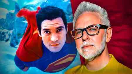 Superman's David Corenswet and James Gunn.