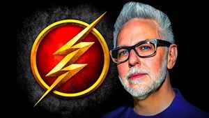The Flash symbol, DC Studios co-CEO James Gunn