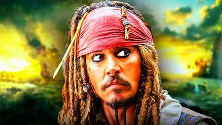 Johnny Depp in Pirates of the Caribbean movie.