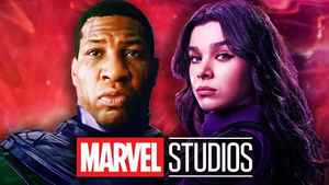 Jonathan Majors Kang, Hailee Steinfeld Kate Bishop, Marvel Studios Logo