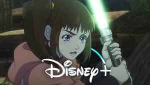 Lah Kara in Star Wars Visions season 3, Disney Plus Logo