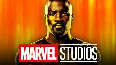 Mike Colter as Luke Cage, Marvel Studios logo.