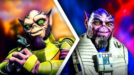 Animated and live-action Zeb in Star Wars