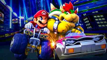 Mario Kart Mario and Bowser
