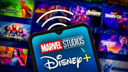 Marvel Studios Disney plus phone graphic
