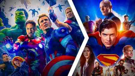 MCU Avengers and DCU Superman characters in live-action
