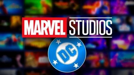 Marvel Studios and DC logos, movie and tv posters in background