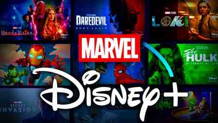 Marvel and Disney Plus logos