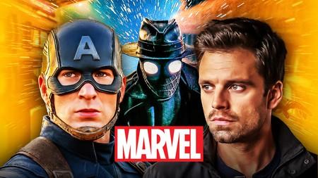 Captain America, Spider-Noir, Winter Soldier, Marvel Logo.