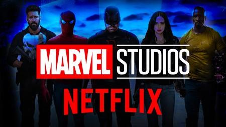 Marvel Studios' and Netflix characters with logos