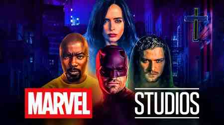 Marvel Netflix superheroes from Defenders, Marvel Studios logo