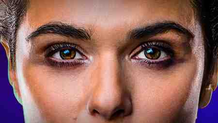 Melina Vostokoff, played by Rachel Weisz, close up face