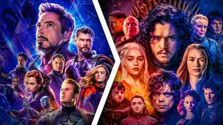 MCU Marvel Avengers, Game of Thrones main characters