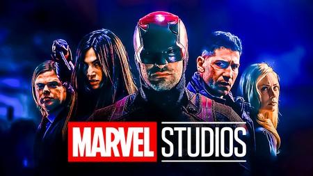 Marvel Studios logo, Netflix reboot characters Foggy, Elektra, Daredevil, Punisher, Karen Page