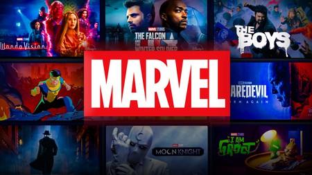 Marvel logo, superhero tv show posters