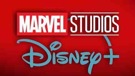 Marvel Studios logo, Disney Plus logo.