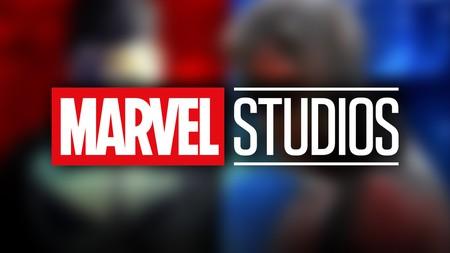 Marvel Studios Logo on red and Blue background.