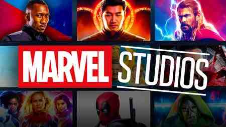 Marvel Studios Logo Slanted with MCU Heroes, Mahershala Ali Blade