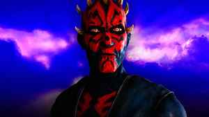 Darth Maul in Maul - Shadow Lord with purple background.