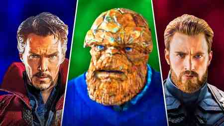 MCU The Thing, Doctor Strange, Captain America