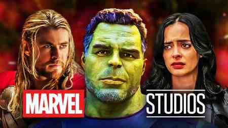 Thor, Hulk, Jessica Jones, Marvel Studios Logo.