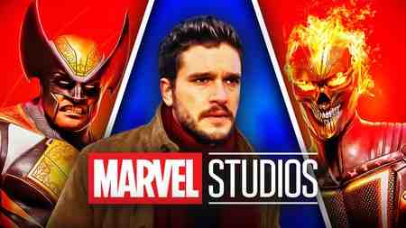 Wolverine, Kit Harington Black Knight, Ghost Rider; Marvel Studios logo.