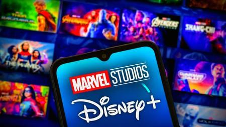 Marvel Studios and Disney Plus logos, TV Show posters in background