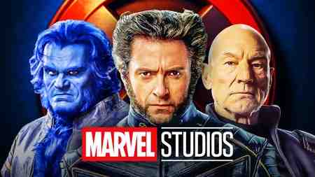X-Men's Beast, Wolverine, and Professor X, Marvel Studios logo