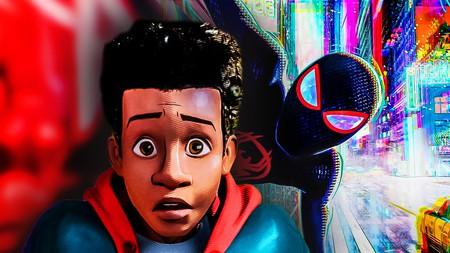 Miles Morales next to his Spider-Man in Spider-Man: Into the Spider-Verse
