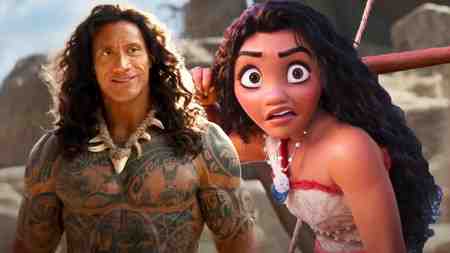 Dwayne Johnson as Maui, Moana animated version.