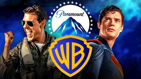 Tom Cruise in Top Gun: Maverick, Paramount logo, Warner Bros. logo, David Corenswet as Superman