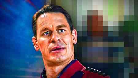 Peacemaker, John Cena, blurred out character.