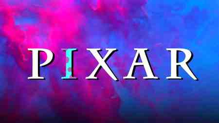 Pixar logo, spatial background