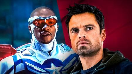 Sebastian Stan as Bucky Barnes, Anthony Mackie as Captain America