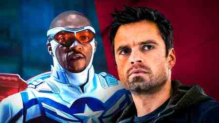 Sebastian Stan as Bucky Barnes, Anthony Mackie as Captain America