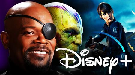 Nick Fury, Skrull, Maria Hill, Disney Plus logo
