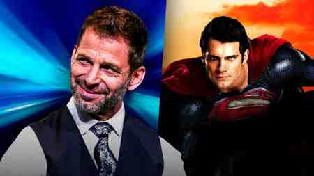 Zack Snyder and Henry Cavill as Superman.