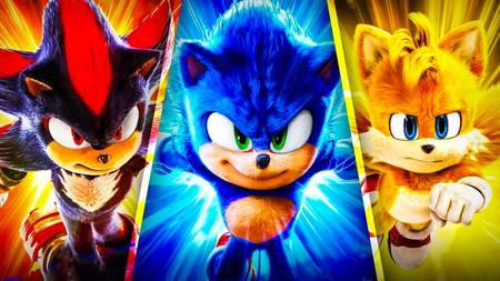 Sonic movie characters Shadow, Sonic, and Tails
